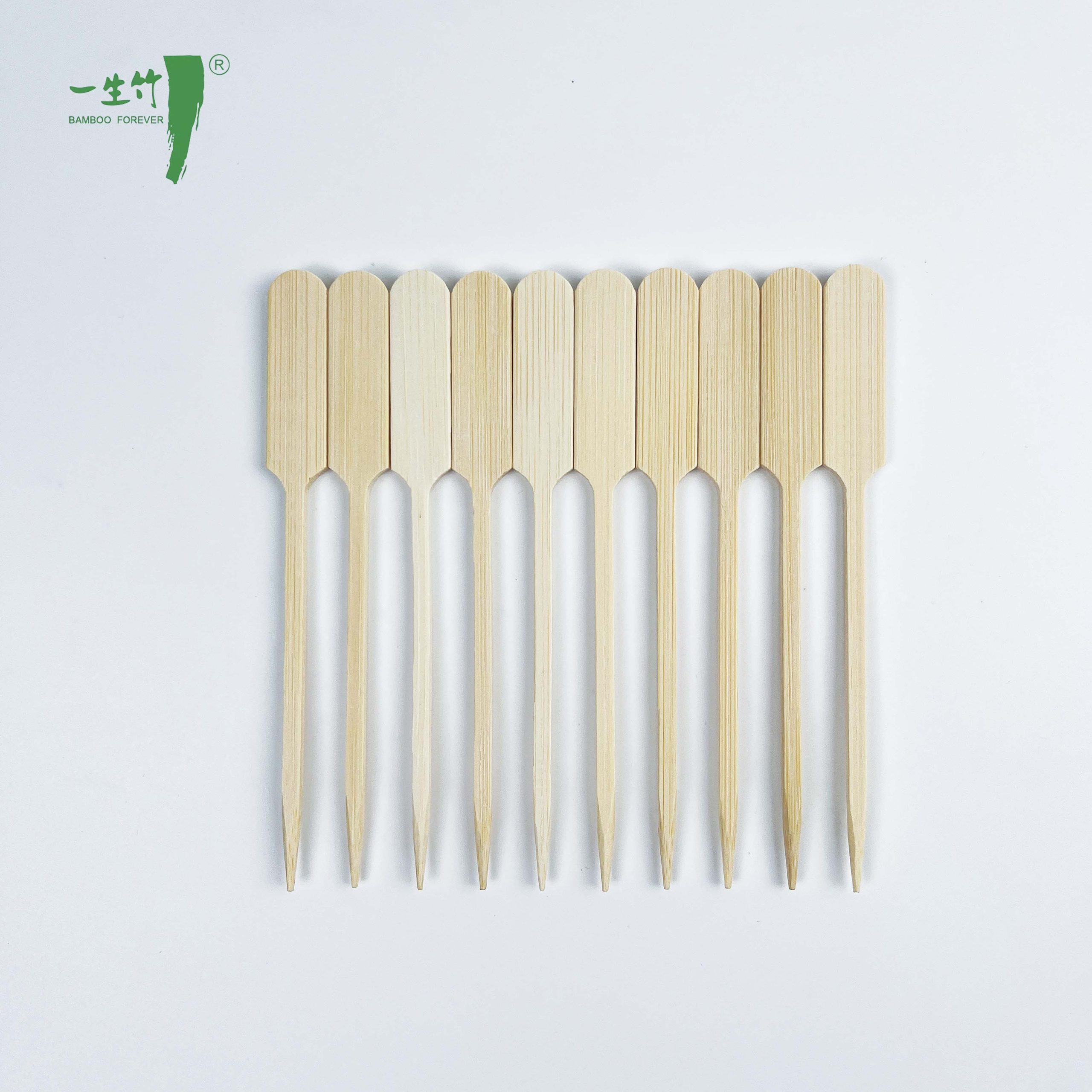 Disposable Flat Teppo Kebab Gun Food Skewer Bamboo